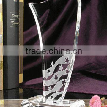 2015 hot sale new design crystal trophy