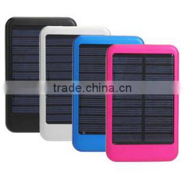 High quality Newest Hot5000mAh Lithium battery external travel solar charger power bank