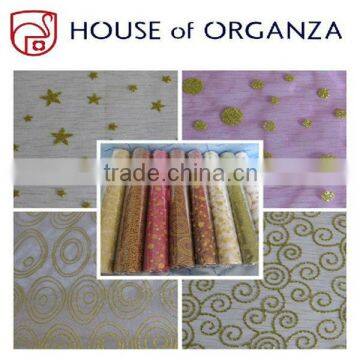 Bronzing Organza Fabric for Holiday Decoration