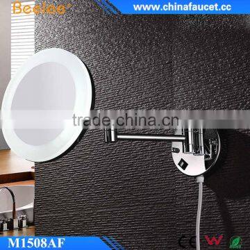 8'' Round Brass Acrylic Mirror Led Compact Bathroom Wall Mirror Quality Choice photo-3
