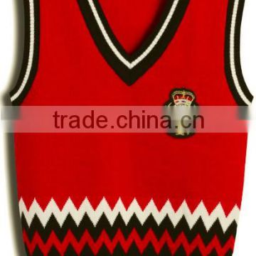 customised knitwear sweater vest school uniform children vest sweater