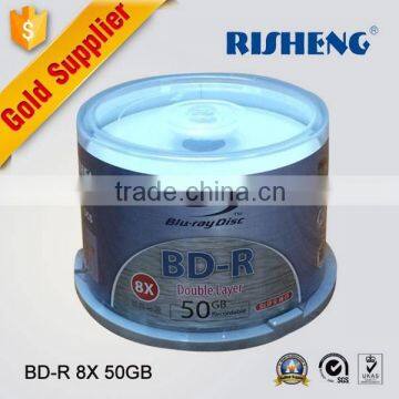 RISHENG 50gb blu ray Printablewholesale disc 50package/blu ray blank disc 50gb printable dvd/ bd-r 50gb blu ray dvd disc