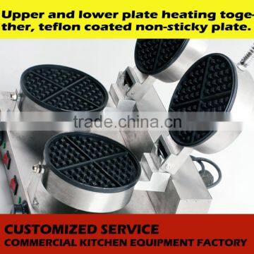 Stainless Steel Double Head Industrial Waffle Maker Electric Waffle Baker photo-3