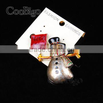 Charming Black Hat Cool Snowman Pin Brooch Christmas Party Gift Promotion Apparel Accessories