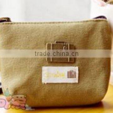 Korean Retrostyle Canvas Coin Bag/coin Purse With Metal Decorate photo-3