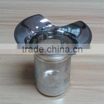 Top quality etched mesh silverplated metal tea infuser