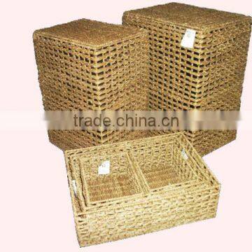 2015 New Product Water Hyacinth Laundry Basket for Home Decoration and Furniture