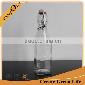 Beverage Use 250ml Square Swing Top Bottle High Flint