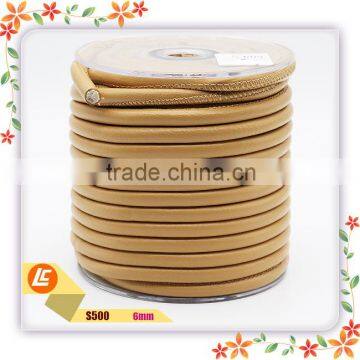 Chinese Manufacturer Outside Stitched Nappa Leather Cord 6mm photo-4