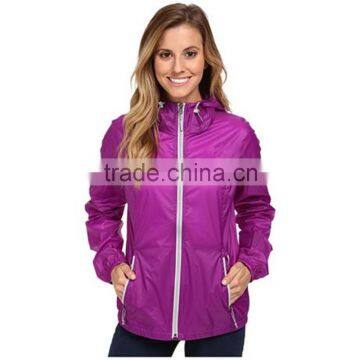 plus size women purple windcheater jacket