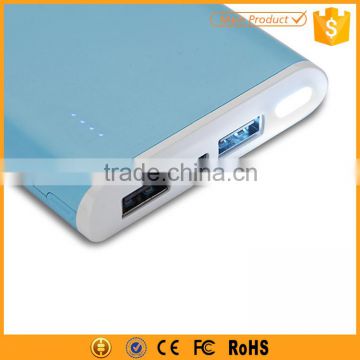 super slim logo printing 6000mah power bank adapter