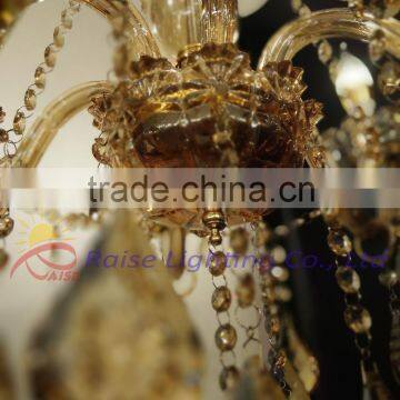 Amber Crystal Chandelier Light photo-2
