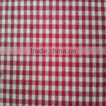 100% cotton yarn dyed woven fabric white red stripe plaid pattern shirt fabric