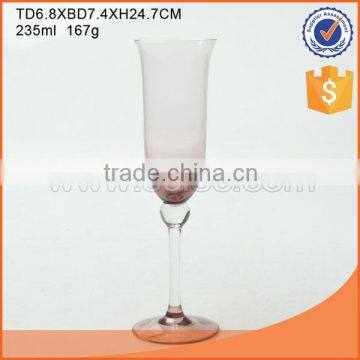 235ml spray colored champagne stemmed glass