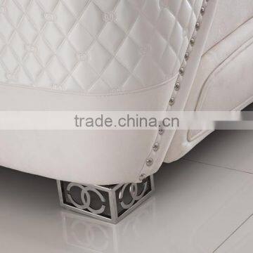 Luxury Italian New Classic White Fabric Sofa Set 1+2+3 AL045