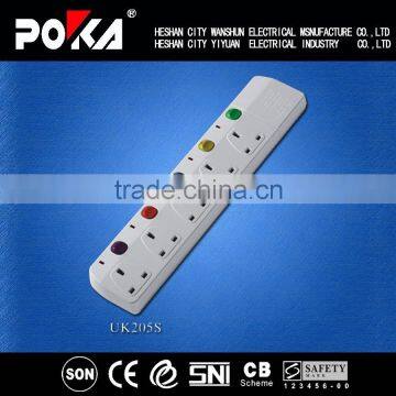 UK Electric Power Socket With Individual Switches