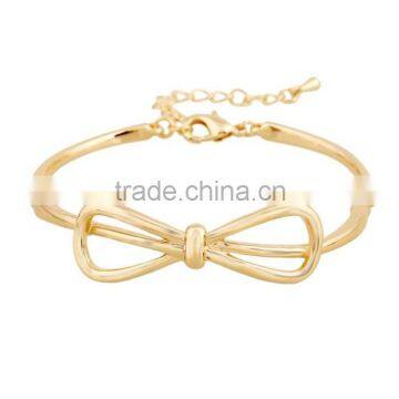 Gold alloy bracelet European-style simple bowknot bracelets