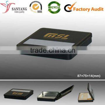 Small Tin Carriage Box for Cigarillo Smoke Storage Case Holder