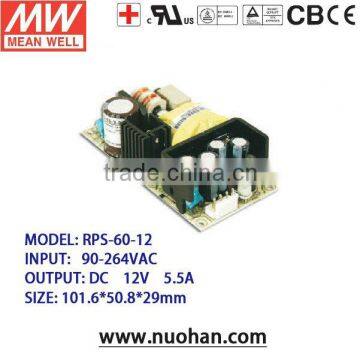 Meanwell switching power supply 12v/60W Single Output Medical Type/12V ac/dc switching power supply