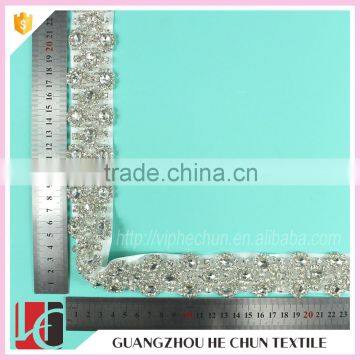 HC-17-1 Hechun Sew on Silver White Decorative Stone Beaded Trim photo-2