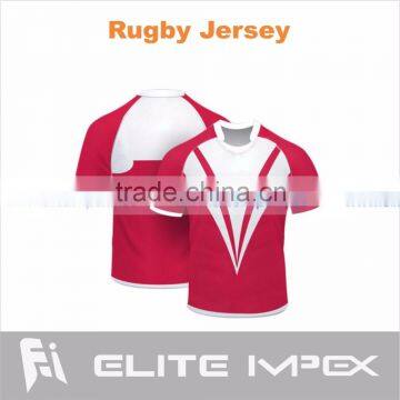 100% polyester moisture wicking rugby jersey