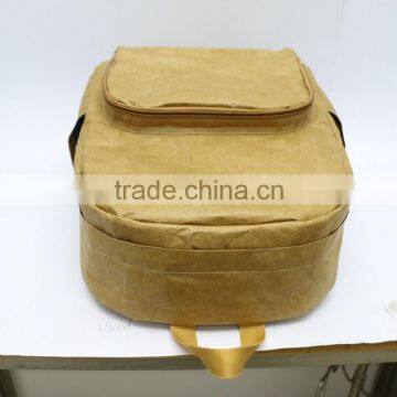 Custom Eco Friendly Brown Tyvek Paper Stylish Durable Waterproof Backpack photo-3