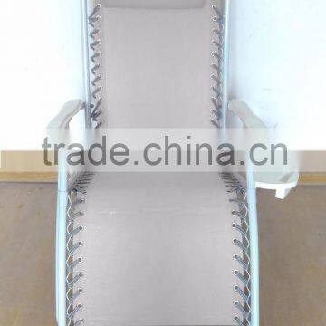 Off white color textline fabric foldable chair