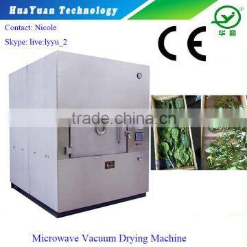 Microwave Vacuum Industrial Fruit / Leaf Dehydrator