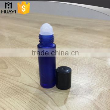 8ml 10ml wholesale bule frosted glass roll-on bottle with plastic roller ball                        
                                                Quality Choice