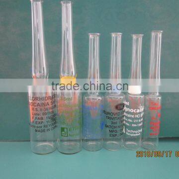 clear medical glass ampoule(type B/type C)