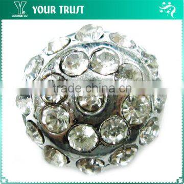 8MM Clear Crystal Aerolite Rhinestone Nickel Free Silver Shank Rhinestone Button photo-5