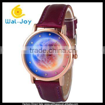 WJ-5462 Beautiful EARTH Face Wholesale Cheap Fancy Quartz Watch for Women photo-2