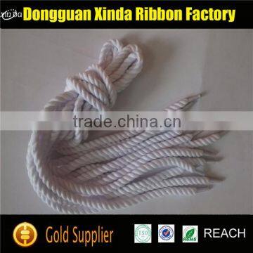 Factory Direct White Custom Polyester Twisted Shoelaces