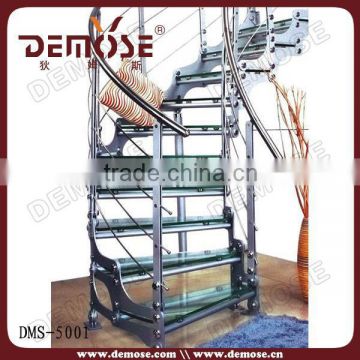 modern stairs | steel staircase with safety glass treads