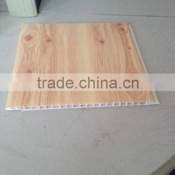 flat panel, 25 cm width wooden design hot stamping pvc panel