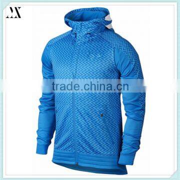 2016 Custom Blue Man Hoodie Therma-FIT Fabric Hoodie For Winter Sports