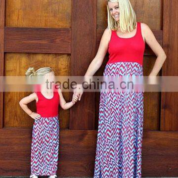 2016 summer short sleeve mommy and me maxi dress koya new arrival mother and daughter 100% cotton long maxi dress