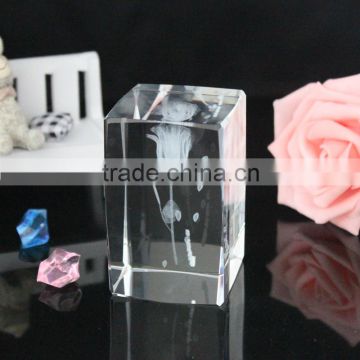 2016 Wholesale romantic crystal 3D laser rose gift wedding