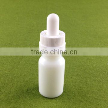 15ml white porcelain bottles for cosmetic packing with childproof cap