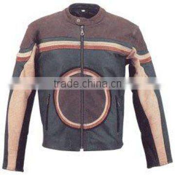 Dl-1212 Leather Motor Bike Jacket