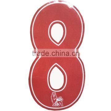 factory direct 3d flocking soccer jersey number stickers serial number stickers vinyl number stickers