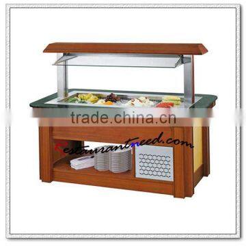 C263 Marble Lift Up Fancooling Salad Bar Refrigerator