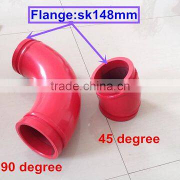 concrete pump fittings steel 45 degree elbow