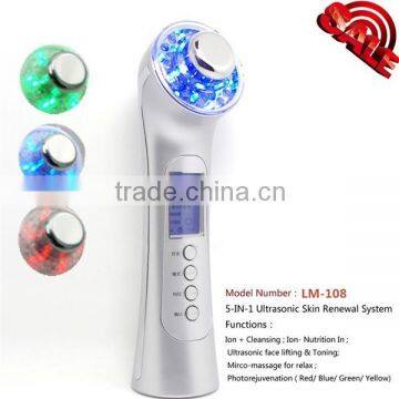 Galvanic Photon Ultrasonic Ion Beauty Machine Facial Kit With Massager photo-3