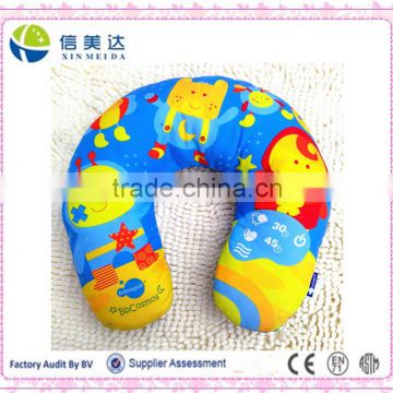 Customized cartoon character printed U shape travel fashion pillow