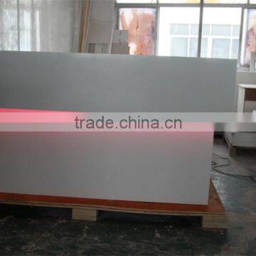 Tell World Artificial Stone Modern White Color Small LED Front Desk