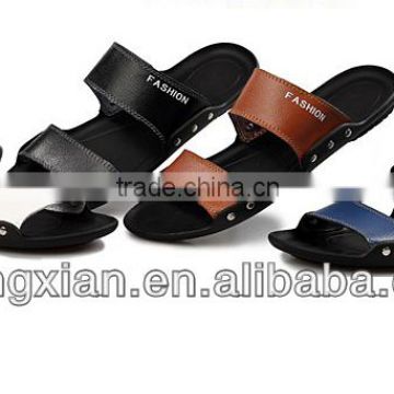 2014 fashional wholesale leather slipper for men