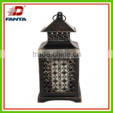 Decorative Moroccan temple tower hanging metal lantern with different patter for indoor and outdoor use