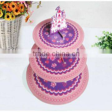 2014 new style wedding 3 tiers paper cake stand