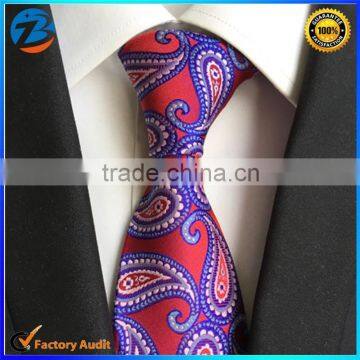 Newest Pasley Jacquard Polyester Silk Neck Ties for Men